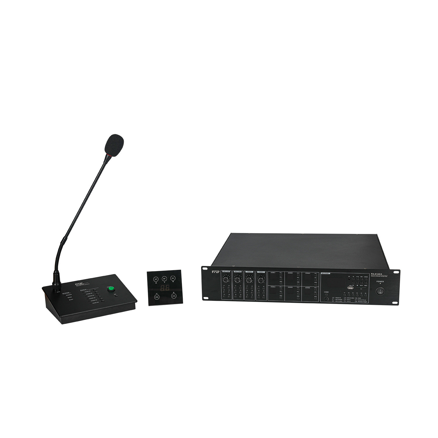 120W  6 ZONE PA 6×6 Matrix mixer amplifier +USB/SD/FM/BLUETOOTH  FA-6120X